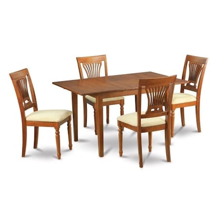 Wooden Imports Furniture Llc Wooden Imports Furniture PSPL7-SBR-C 7PC Picasso Rectangular Table and 6 Plainville upholstered Seat PSPL7-SBR-C